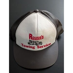 Vintage Rouse's Towing‎ Service Snapback Hat Brown White Vernon YoungAn